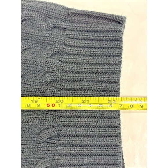 Ralph Lauren Sport Black Turtleneck Sweater L Cable Knit Pullover Purple Polo - Picture 9 of 11
